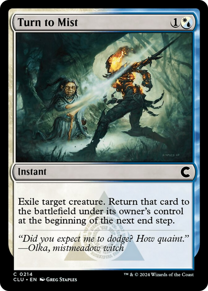 Turn to Mist [Ravnica: Clue Edition] Magic: The Gathering