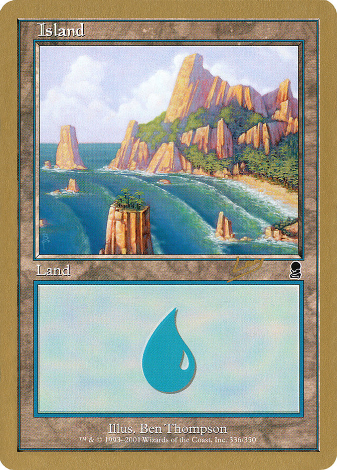 Island (rl336a) (Raphael Levy) [World Championship Decks 2002] Magic: The Gathering