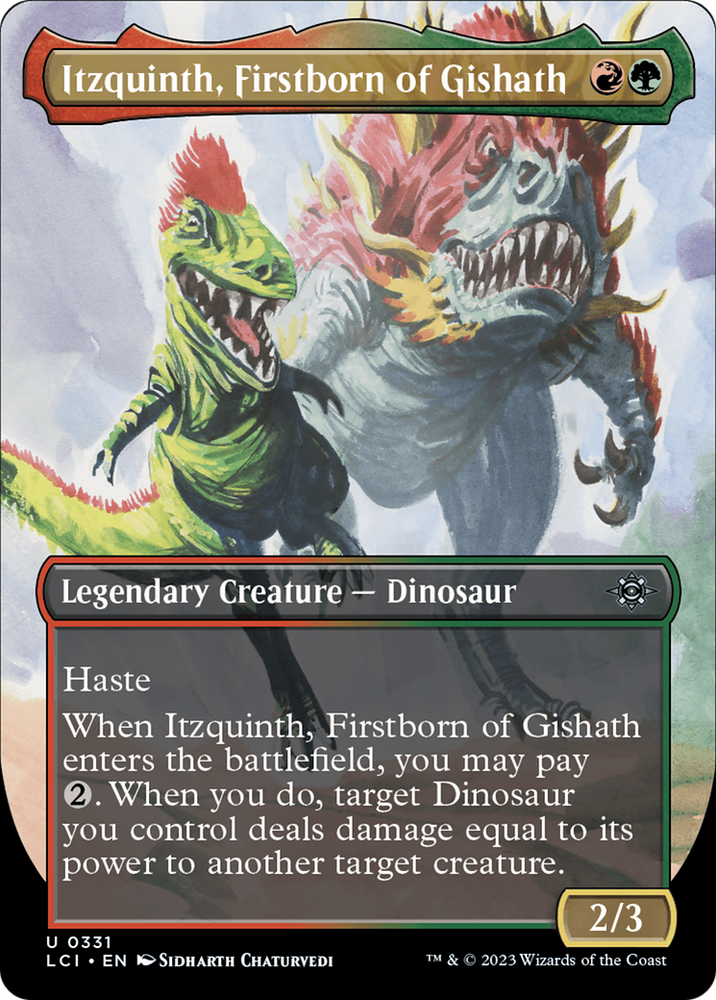 Itzquinth, Firstborn of Gishath (Borderless) [The Lost Caverns of Ixalan] Magic: The Gathering