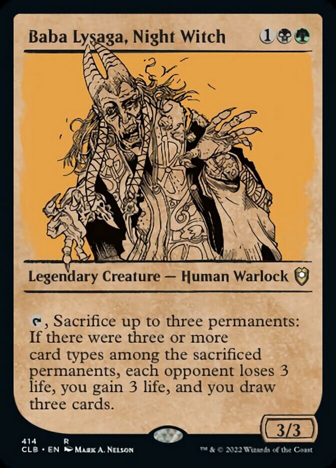 Baba Lysaga, Night Witch (Showcase) [Commander Legends: Battle for Baldur's Gate] Magic: The Gathering