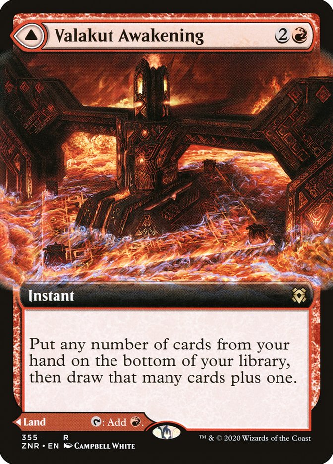 Valakut Awakening // Valakut Stoneforge (Extended Art) [Zendikar Rising] Magic: The Gathering