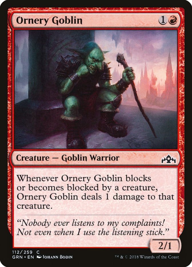 Ornery Goblin [Guilds of Ravnica] Magic: The Gathering