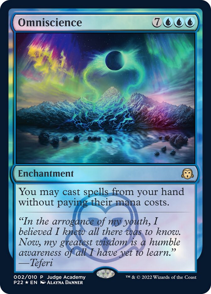 Omniscience [Judge Gift Cards 2022] Magic: The Gathering
