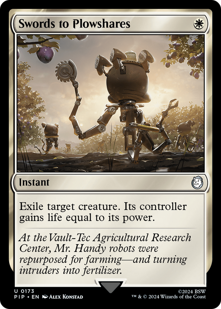 Swords to Plowshares [Fallout] Magic: The Gathering