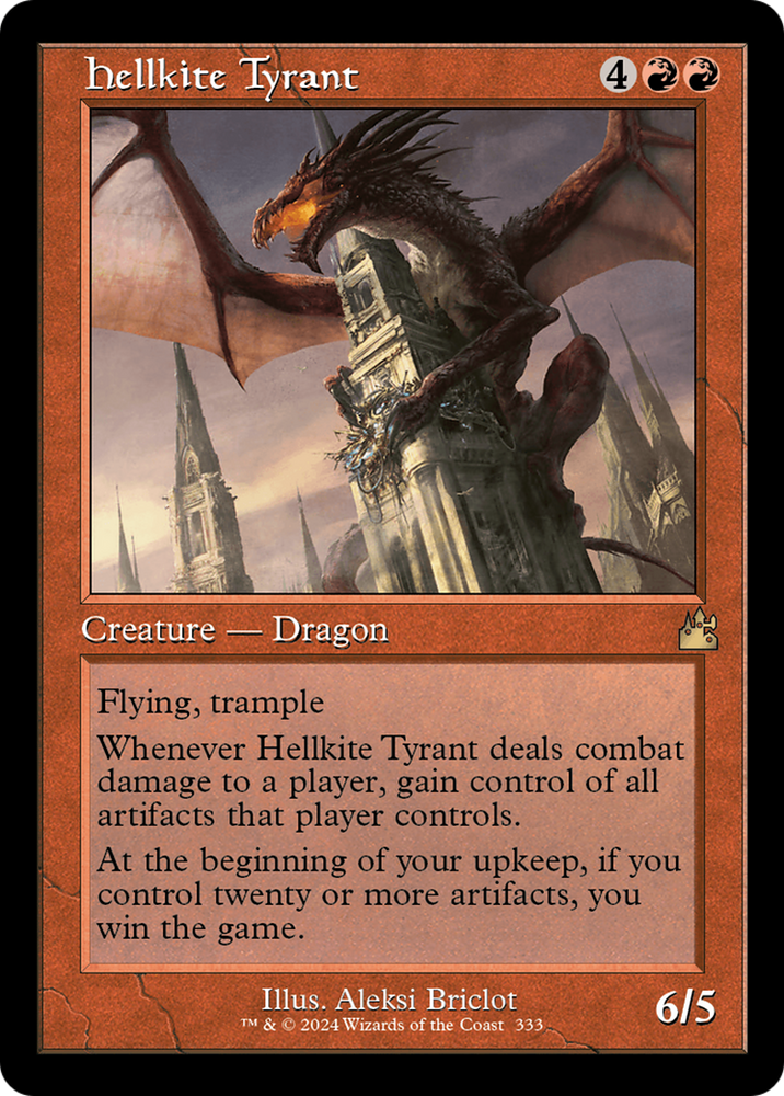 Hellkite Tyrant (Retro Frame) [Ravnica Remastered] Magic: The Gathering