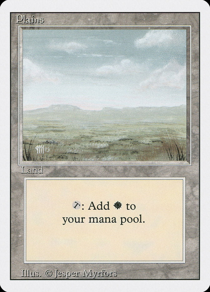 Plains (Signature on Left) [Revised Edition] Magic: The Gathering