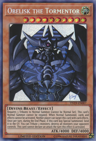 Obelisk the Tormentor [TN19-EN007] Prismatic Secret Rare - Yugioh Cards For Your TCG Needs!