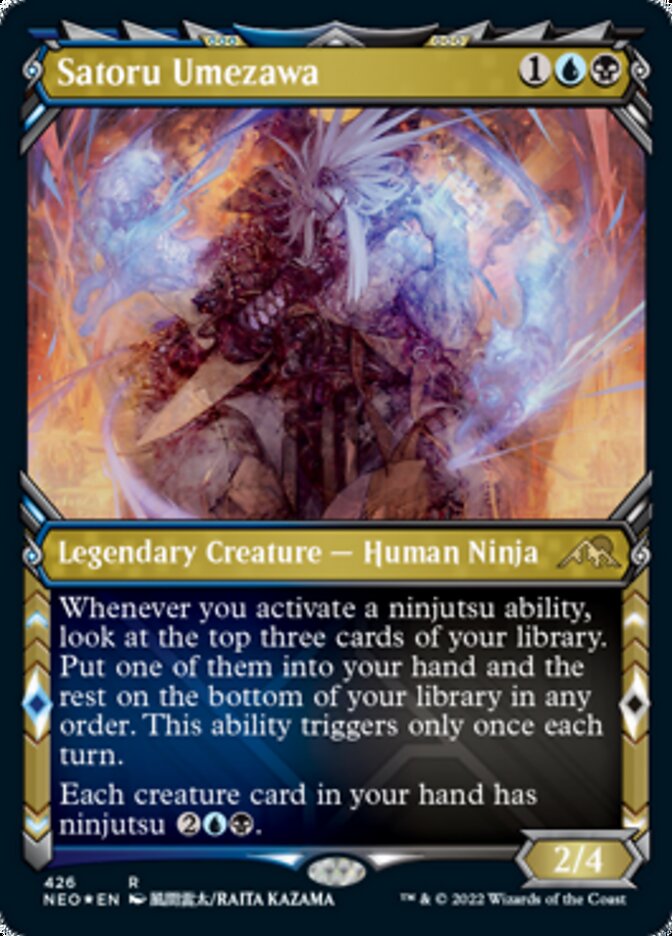 Satoru Umezawa (Showcase) (Foil Etched) [Kamigawa: Neon Dynasty] Magic: The Gathering