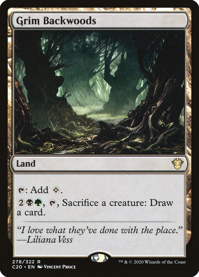 Grim Backwoods [Commander 2020] Magic: The Gathering