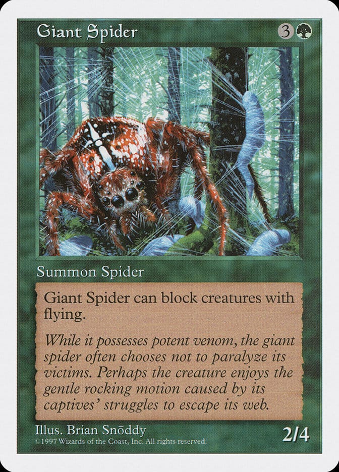 Giant Spider [Fifth Edition] Magic: The Gathering