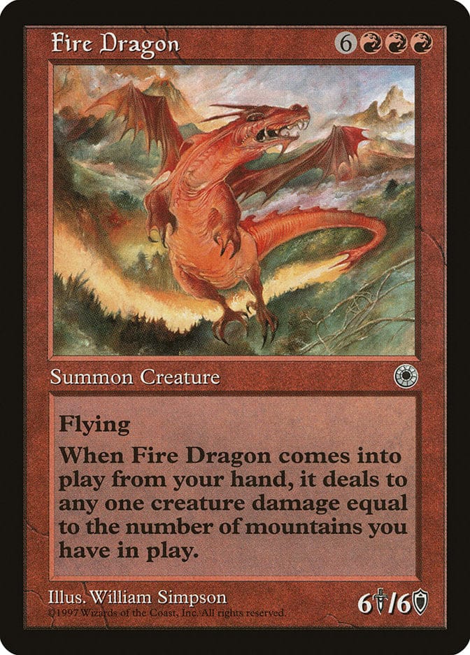 Fire Dragon [Portal] Magic: The Gathering