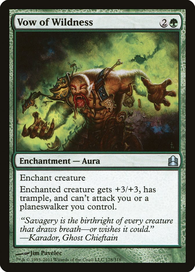 Vow of Wildness [Commander 2011] Magic: The Gathering
