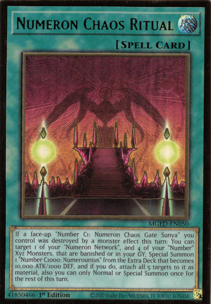 Numeron Chaos Ritual [MGED-EN050] Gold Rare - Yugioh Cards For Your TCG Needs!