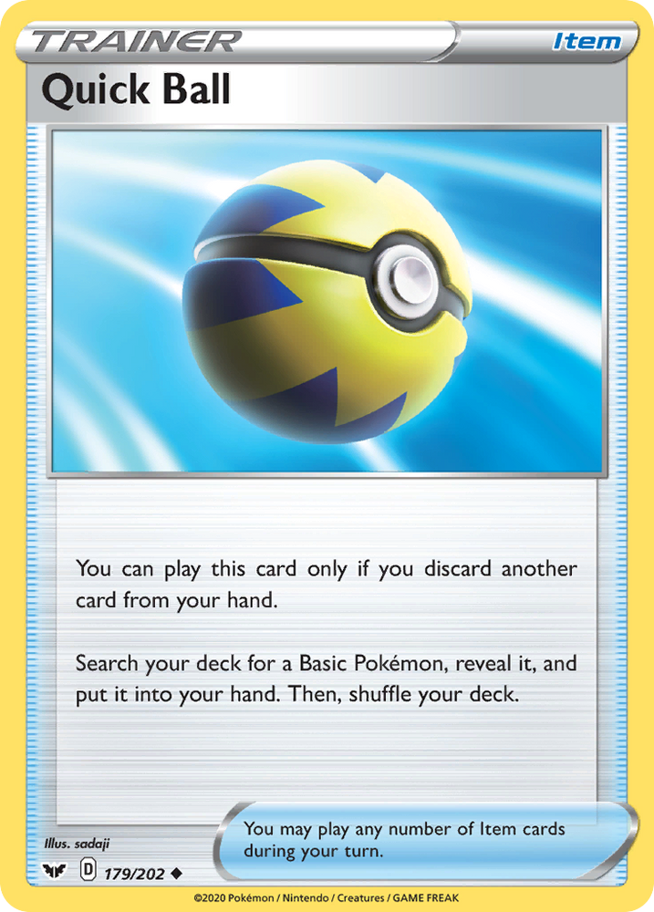 Quick Ball (179/202) [Sword & Shield: Base Set] Pokémon
