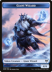 Human Warrior // Giant Wizard Double-Sided Token [Kaldheim Tokens] Magic: The Gathering