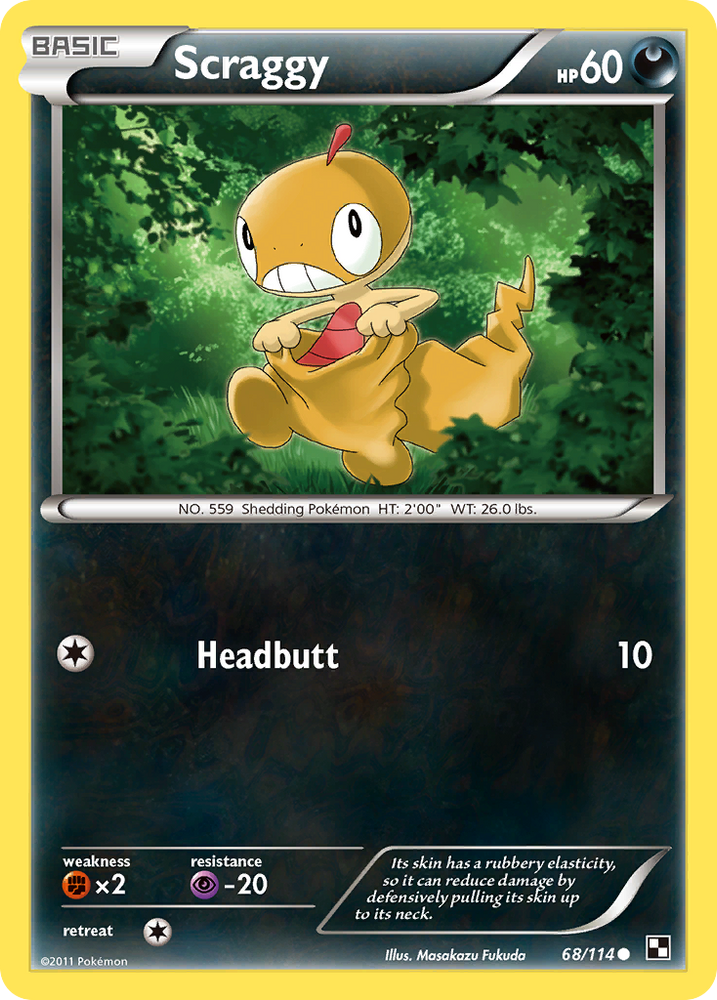 Scraggy (68/114) [Black & White: Base Set] Pokémon