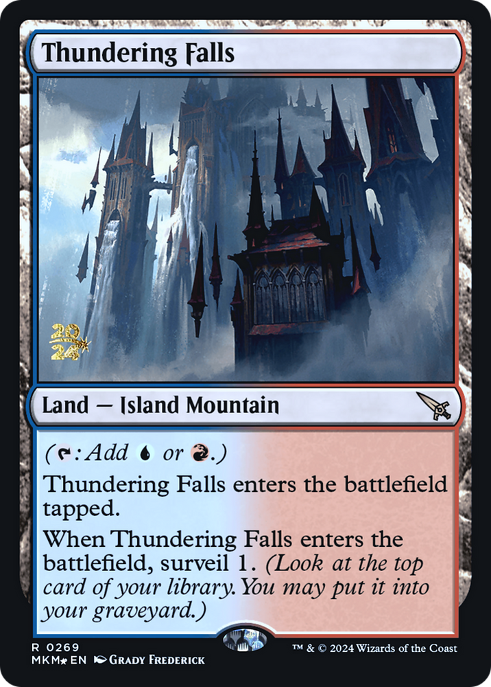 Thundering Falls [Murders at Karlov Manor Prerelease Promos] Magic: The Gathering