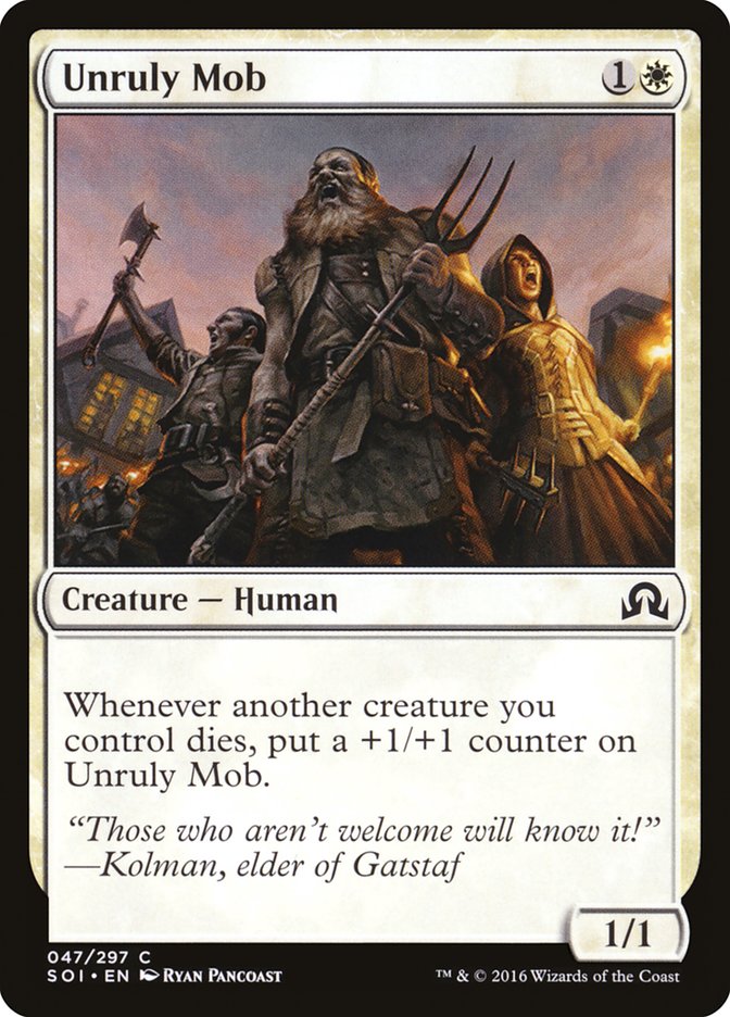 Unruly Mob [Shadows over Innistrad] Magic: The Gathering