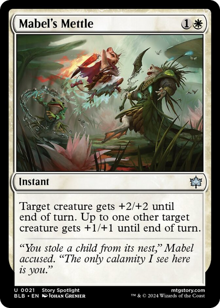 Mabel's Mettle [Bloomburrow] Magic: The Gathering