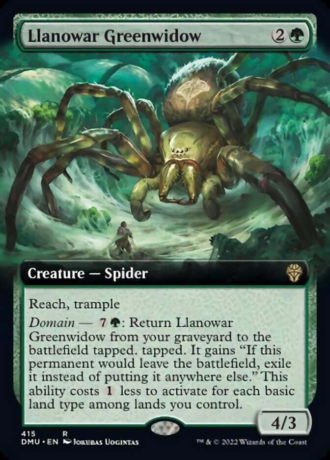 Llanowar Greenwidow (Extended Art) [Dominaria United] Magic: The Gathering