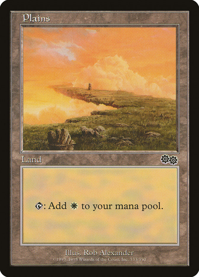Plains (333) [Urza's Saga] Magic: The Gathering