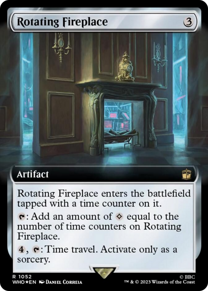 Rotating Fireplace (Extended Art) (Surge Foil) [Doctor Who] Magic: The Gathering