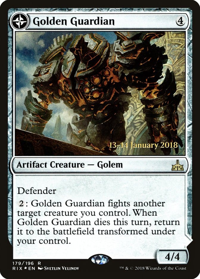 Golden Guardian // Gold-Forge Garrison [Rivals of Ixalan Prerelease Promos] Magic: The Gathering