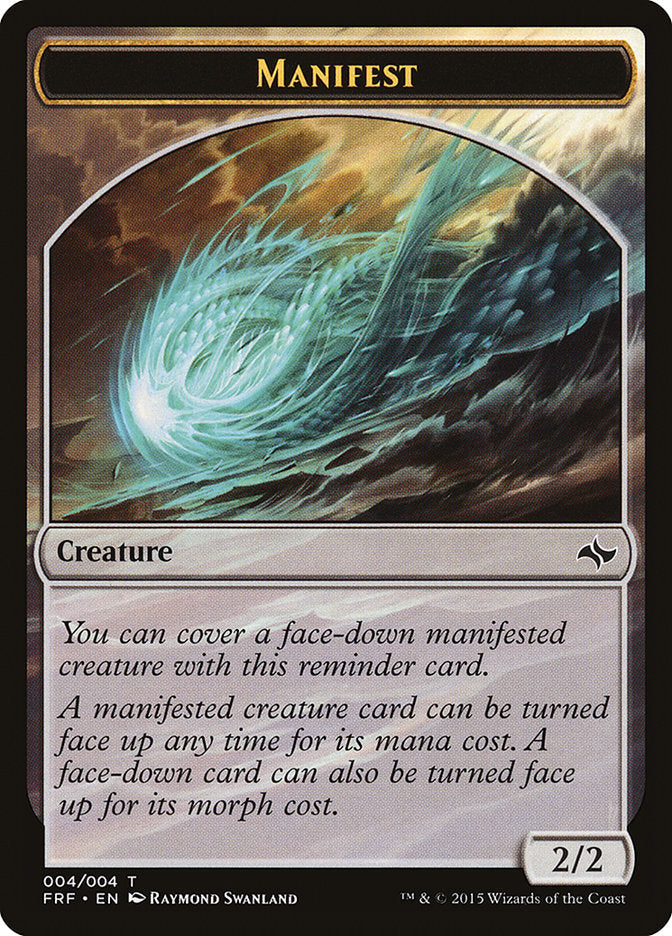 Manifest [Fate Reforged Tokens] Magic: The Gathering