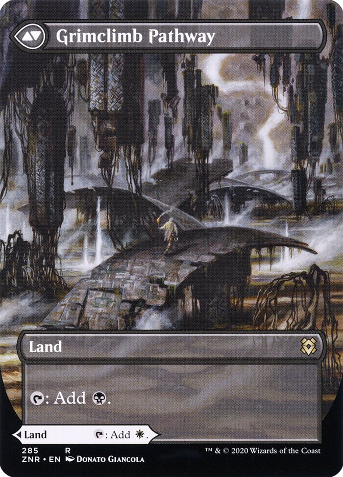 Brightclimb Pathway // Grimclimb Pathway (Borderless Alternate Art) [Zendikar Rising] Magic: The Gathering
