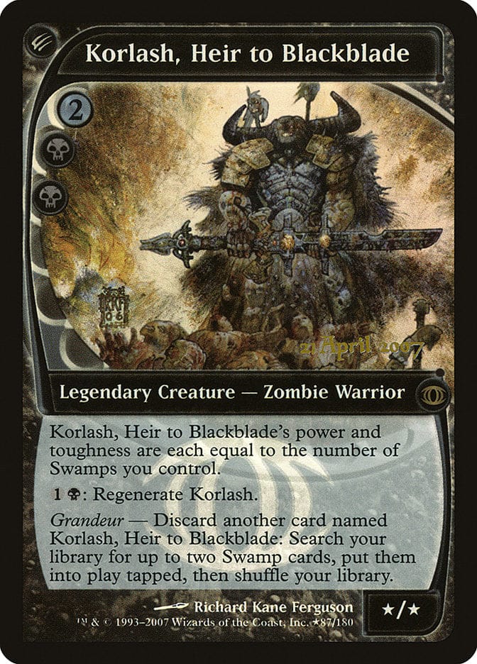 Korlash, Heir to Blackblade [Future Sight Promos] Magic: The Gathering