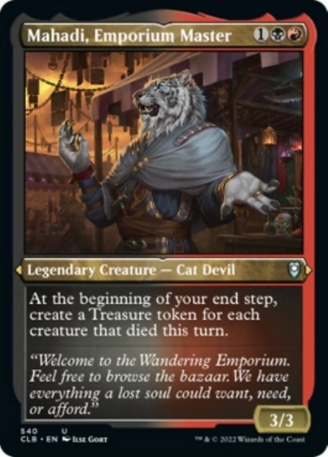 Mahadi, Emporium Master (Foil Etched) [Commander Legends: Battle for Baldur's Gate] Magic: The Gathering