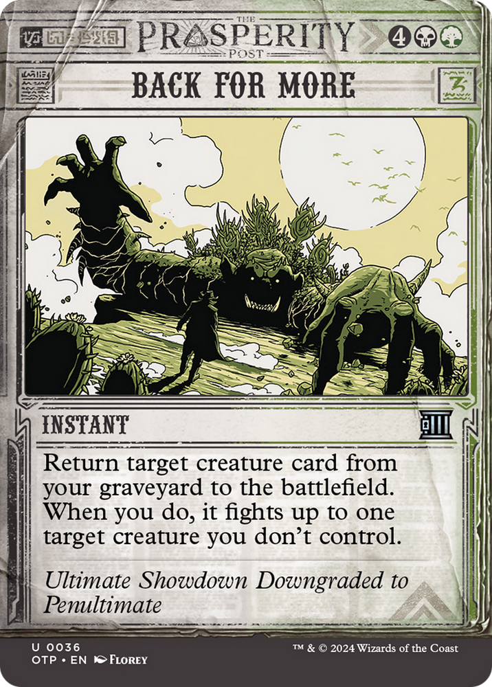 Back for More [Outlaws of Thunder Junction: Breaking News] Magic: The Gathering