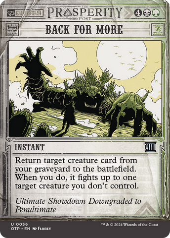 Back for More [Outlaws of Thunder Junction: Breaking News] Magic: The Gathering