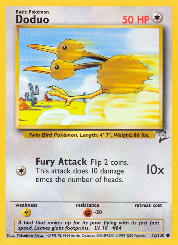 Doduo (72/130) [Base Set 2] Pokémon