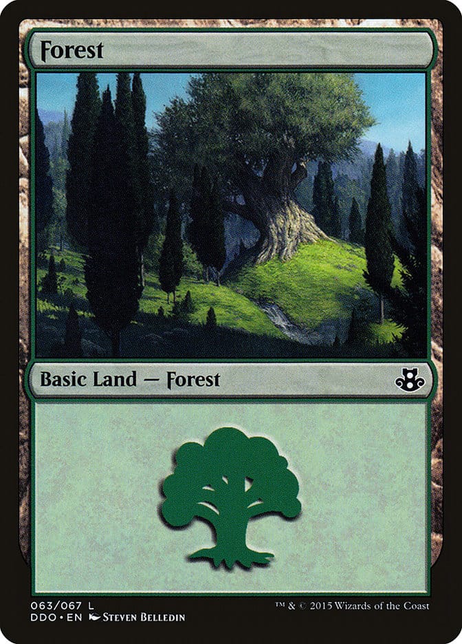 Forest (63) [Duel Decks: Elspeth vs. Kiora] Magic: The Gathering