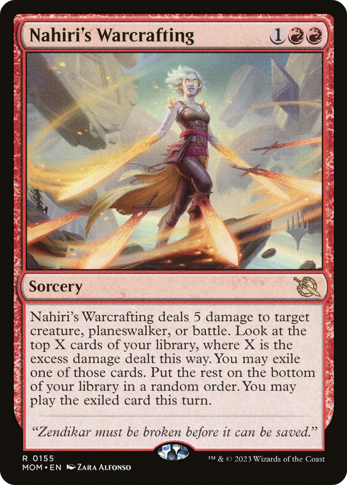 Nahiri's Warcrafting (Promo Pack) [March of the Machine Promos] Magic: The Gathering