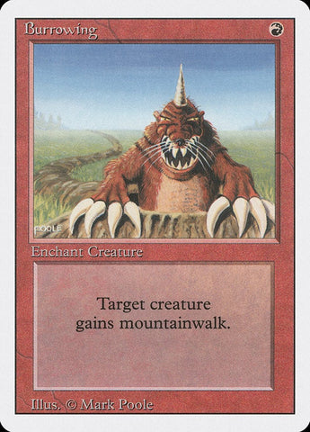 Burrowing [Revised Edition] Magic: The Gathering