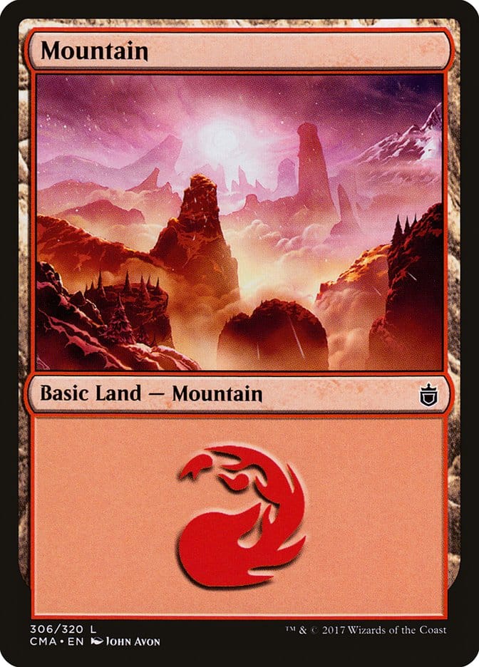 Mountain (306) [Commander Anthology] Magic: The Gathering