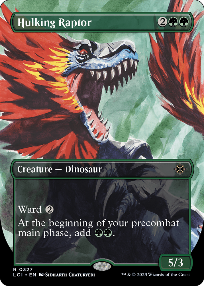 Hulking Raptor (Borderless) [The Lost Caverns of Ixalan] Magic: The Gathering
