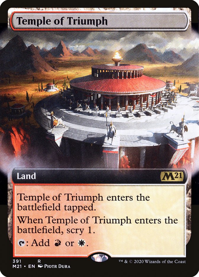 Temple of Triumph (Extended Art) [Core Set 2021] Magic: The Gathering