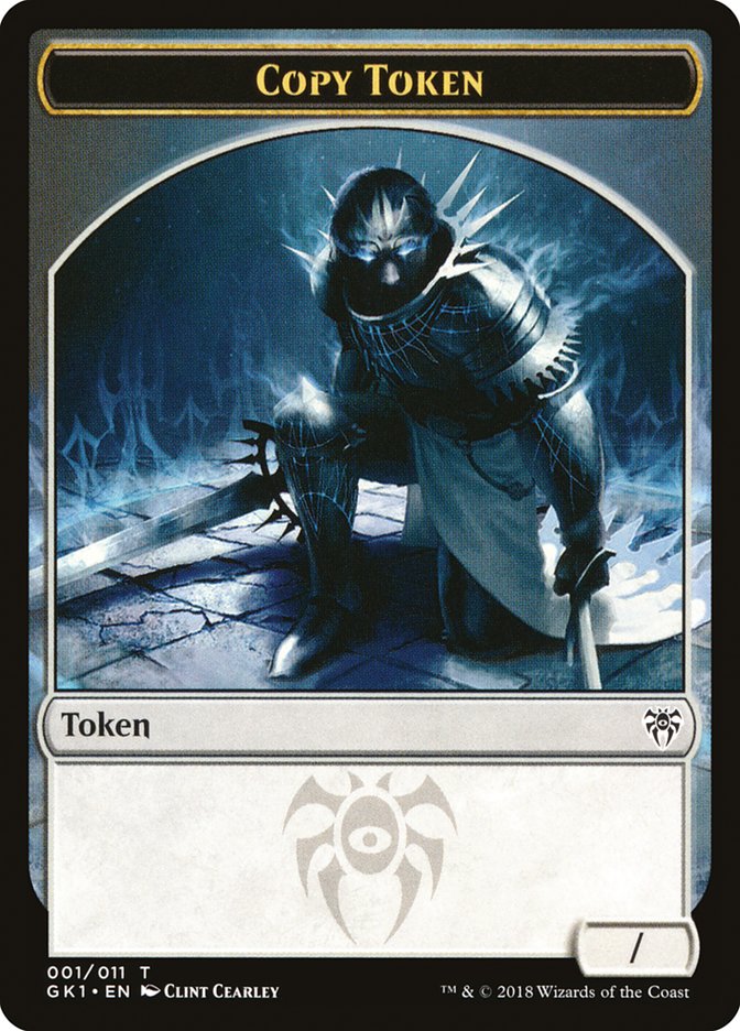 Copy // Horror Double-Sided Token [Guilds of Ravnica Guild Kit Tokens] Magic: The Gathering