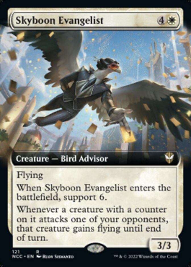 Skyboon Evangelist (Extended Art) [Streets of New Capenna Commander] Magic: The Gathering