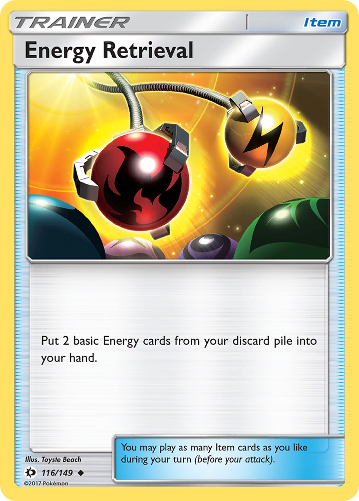 Energy Retrieval (116/149) [Sun & Moon: Base Set] - Pokemon Cards For Your TCG Needs!