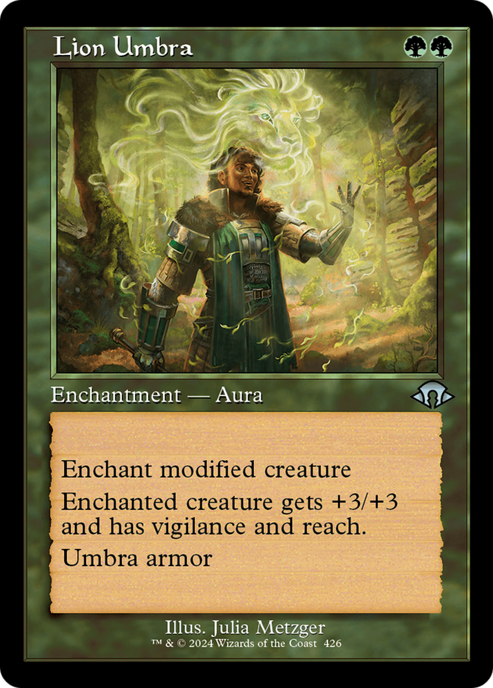 Lion Umbra (Retro Frame) [Modern Horizons 3] Magic: The Gathering