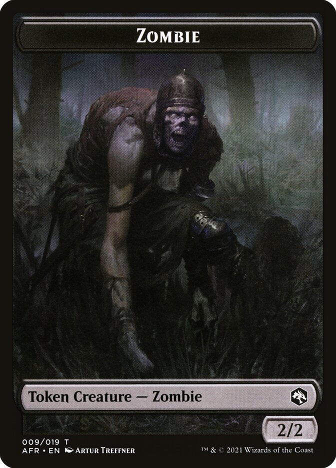 Illusion // Zombie Double-Sided Token [Dungeons & Dragons: Adventures in the Forgotten Realms Commander Tokens] Magic: The Gathering