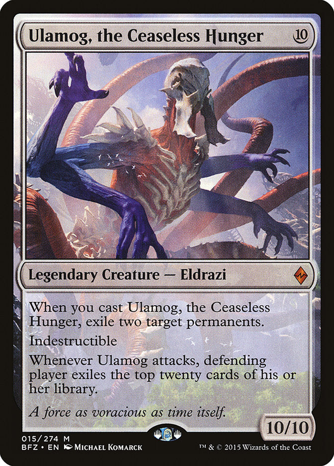 Ulamog, the Ceaseless Hunger [Battle for Zendikar] Magic: The Gathering