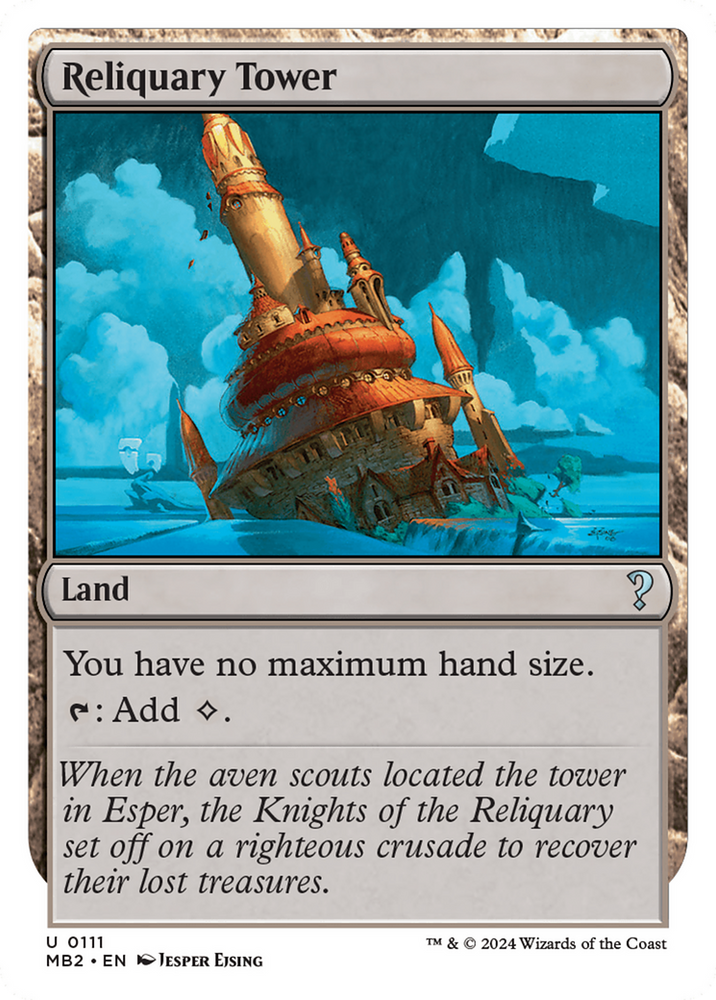 Reliquary Tower (White Border) [Mystery Booster 2] Magic: The Gathering