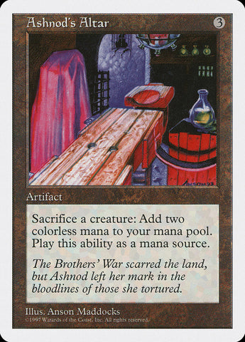 Ashnod's Altar [Fifth Edition] Magic: The Gathering