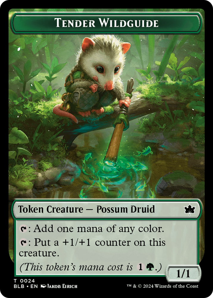 Tender Wildguide Token [Bloomburrow Tokens] Magic: The Gathering
