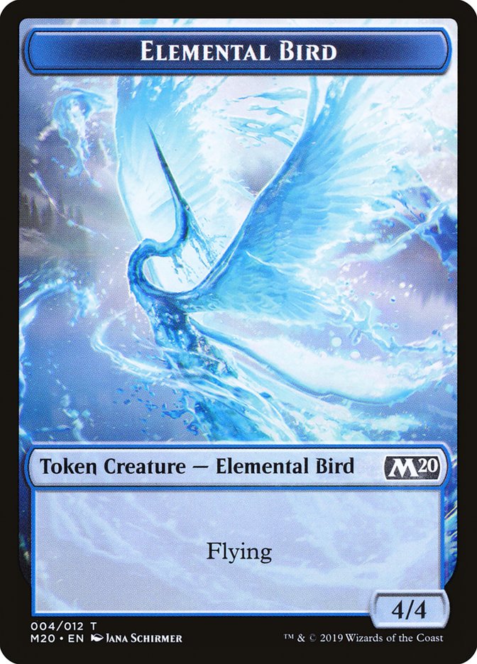 Elemental Bird Token [Core Set 2020 Tokens] Magic: The Gathering